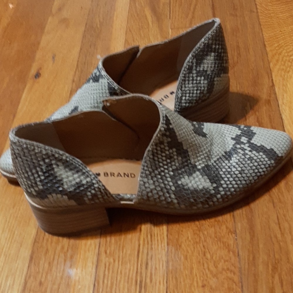 Lucky brand snakeskin bootie